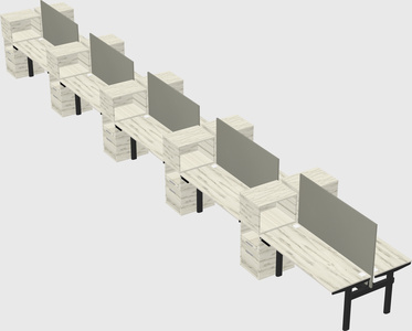 Shared electric desk + cabinet