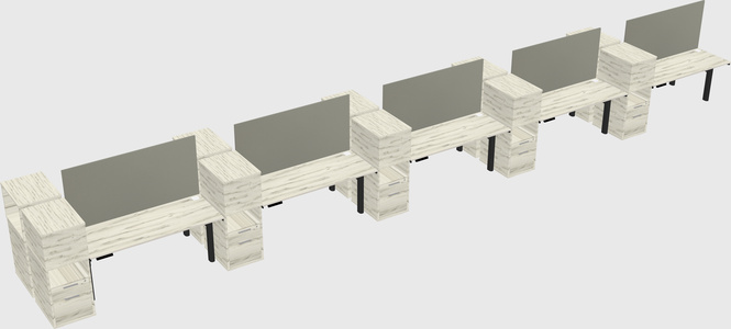 Shared electric desk + cabinet