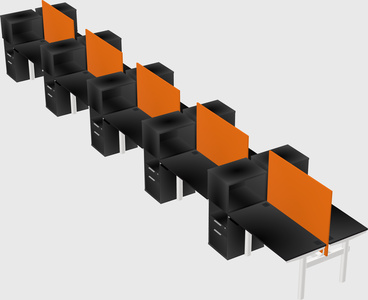 Shared electric desk + cabinet