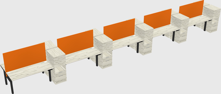 Shared electric desk + cabinet