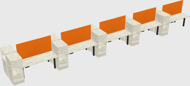 Shared electric desk + cabinet