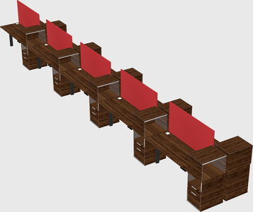 Shared electric desk + cabinet