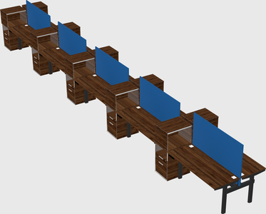 Shared electric desk + cabinet