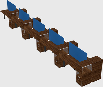 Shared electric desk + cabinet