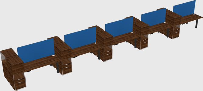 Shared electric desk + cabinet