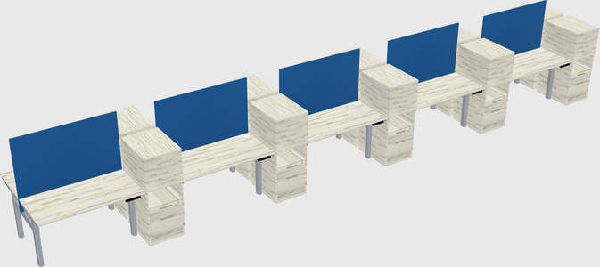 Shared electric desk + cabinet