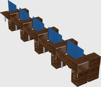 Shared electric desk + cabinet