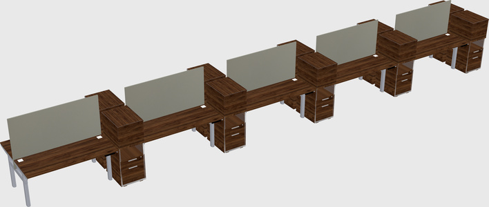 Shared electric desk + cabinet