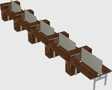 Shared electric desk + cabinet