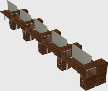 Shared electric desk + cabinet