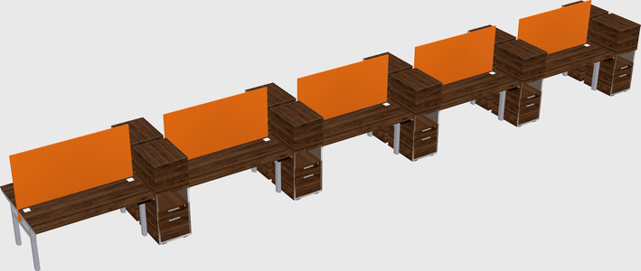 Shared electric desk + cabinet