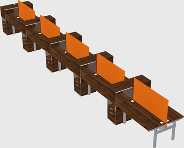 Shared electric desk + cabinet