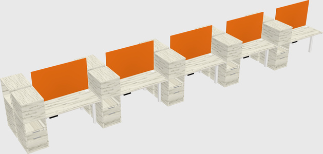 Shared electric desk + cabinet