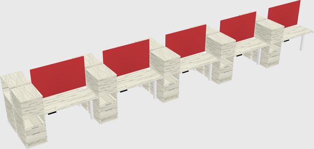 Shared electric desk + cabinet