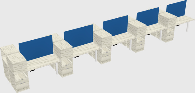 Shared electric desk + cabinet