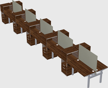 Shared electric desk + cabinet