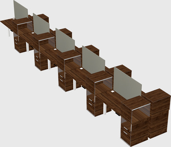 Shared electric desk + cabinet