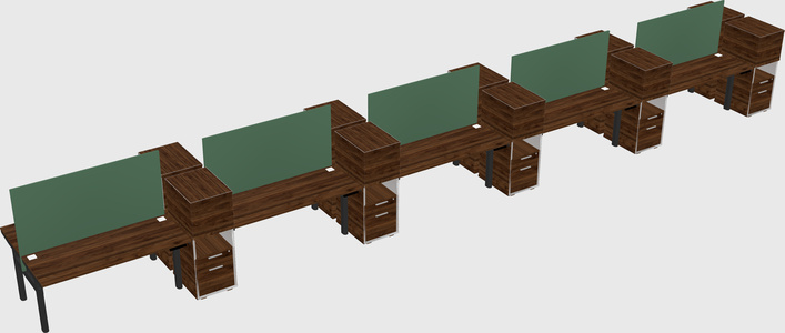 Shared electric desk + cabinet