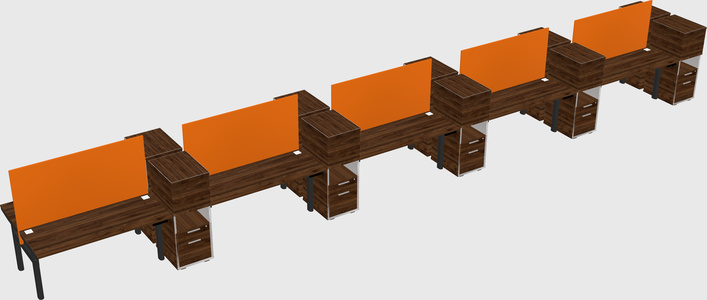 Shared electric desk + cabinet
