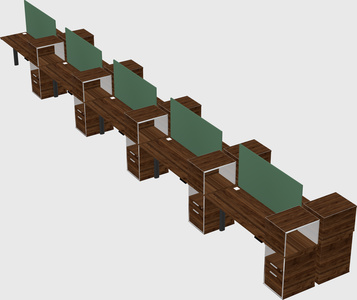 Shared electric desk + cabinet