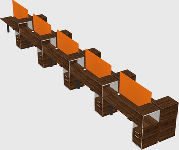 Shared electric desk + cabinet
