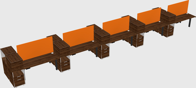 Shared electric desk + cabinet