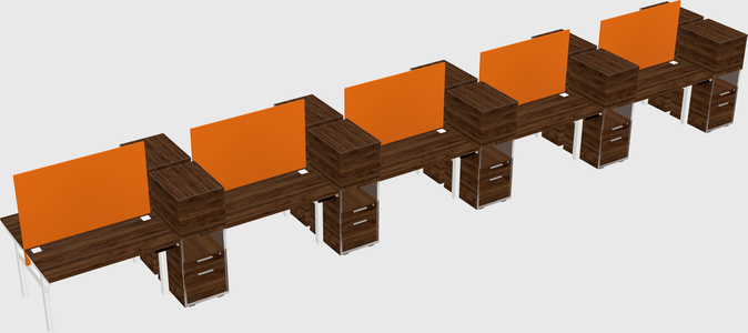 Shared electric desk + cabinet