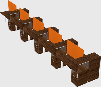 Shared electric desk + cabinet