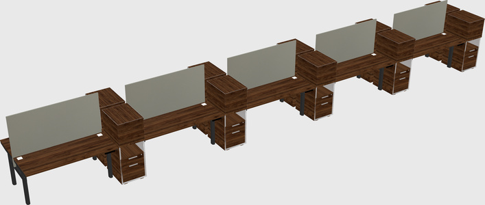 Shared electric desk + cabinet