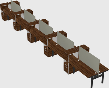 Shared electric desk + cabinet