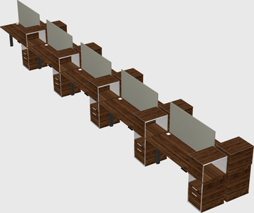 Shared electric desk + cabinet