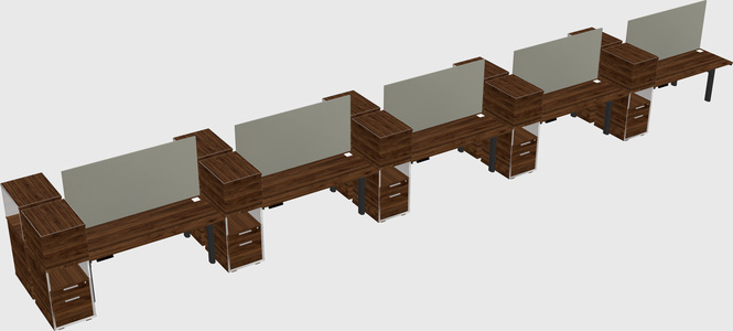 Shared electric desk + cabinet