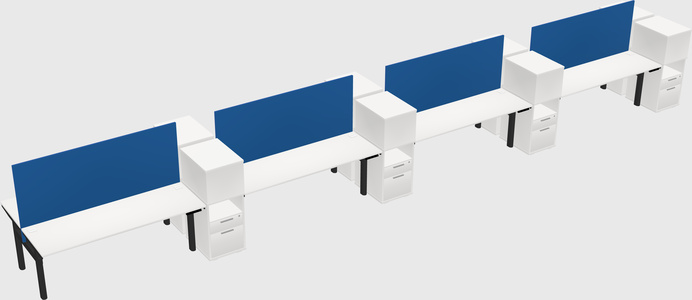Shared electric desk + cabinet