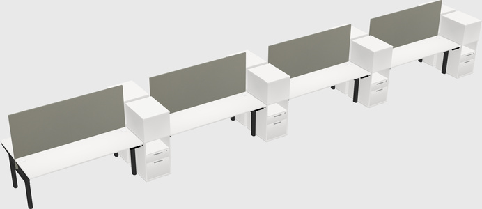 Shared electric desk + cabinet