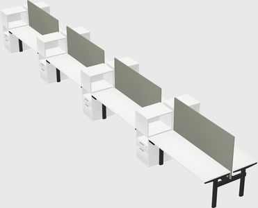 Shared electric desk + cabinet