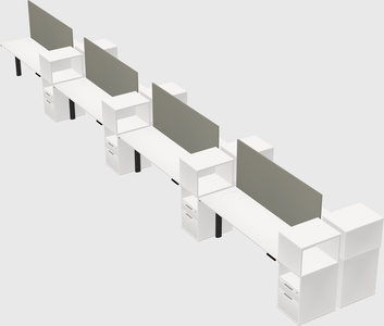 Shared electric desk + cabinet