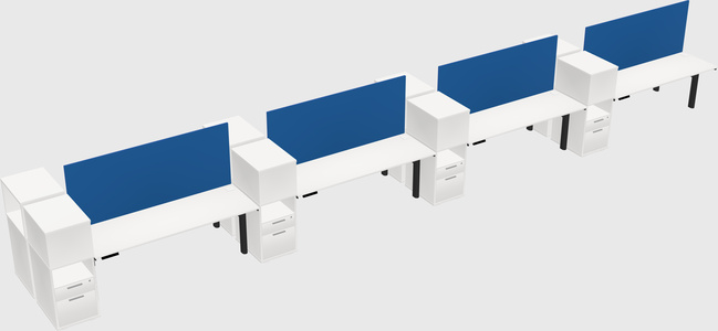 Shared electric desk + cabinet