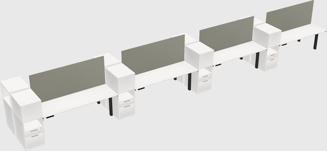 Shared electric desk + cabinet
