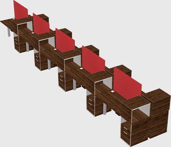 Shared electric desk + cabinet