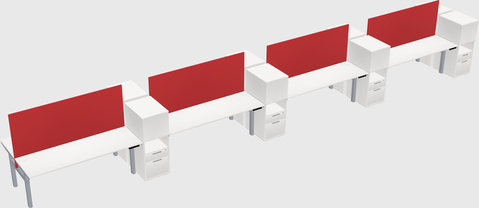 Shared electric desk + cabinet