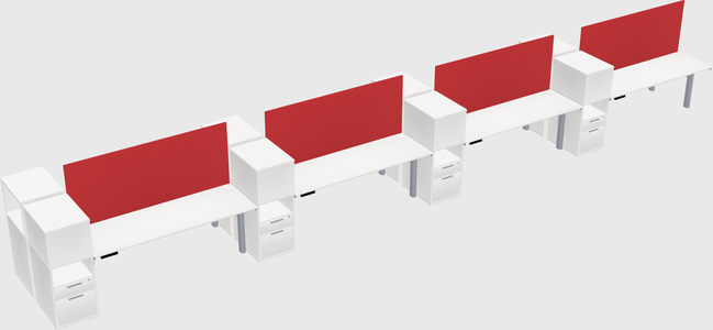 Shared electric desk + cabinet