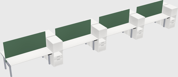 Shared electric desk + cabinet