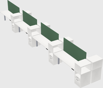 Shared electric desk + cabinet