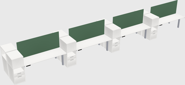 Shared electric desk + cabinet