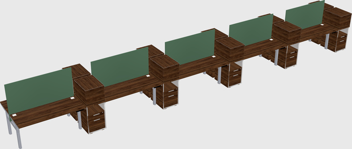 Shared electric desk + cabinet