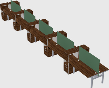 Shared electric desk + cabinet