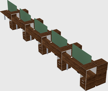 Shared electric desk + cabinet