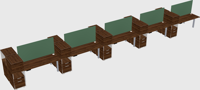 Shared electric desk + cabinet