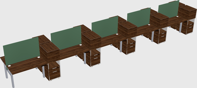 Shared electric desk + cabinet