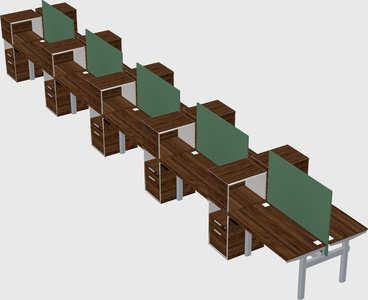 Shared electric desk + cabinet